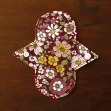 Load image into Gallery viewer, 'Maroon Floral' Cloth Panty Liner