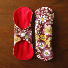 Load image into Gallery viewer, 'Maroon Floral' Cloth Panty Liner