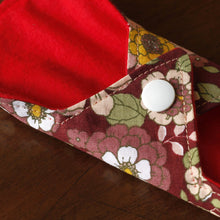 Load image into Gallery viewer, 'Maroon Floral' Cloth Panty Liner