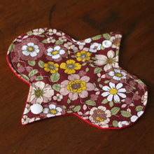 Load image into Gallery viewer, 'Maroon Floral' Cloth Panty Liner