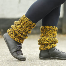 Load image into Gallery viewer, Leg Warmers - Mustard and Metallic Black