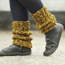Load image into Gallery viewer, Leg Warmers - Mustard and Metallic Black