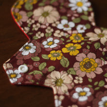 Load image into Gallery viewer, 'Maroon Floral' Cloth Menstrual Pad