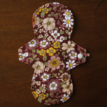 Load image into Gallery viewer, 'Maroon Floral' Cloth Menstrual Pad