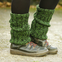 Load image into Gallery viewer, Leg Warmers - Sage Green and Metallic Black