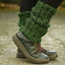 Load image into Gallery viewer, Leg Warmers - Sage Green and Metallic Black