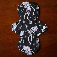 Load image into Gallery viewer, 'Dancing Skeletons' Cloth Menstrual Pad