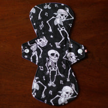 Load image into Gallery viewer, 'Dancing Skeletons' Cloth Menstrual Pad