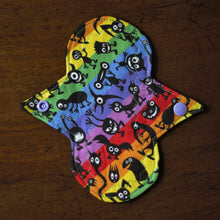Load image into Gallery viewer, 'Rainbow Monsters' Cloth Panty Liner