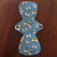 Load image into Gallery viewer, 'Butterflies on Green' Cloth Menstrual Pad
