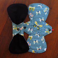 Load image into Gallery viewer, 'Butterflies on Green' Cloth Menstrual Pad
