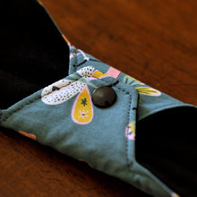 Load image into Gallery viewer, 'Butterflies on Green' Cloth Menstrual Pad
