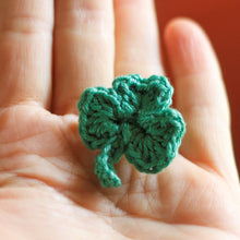 Load image into Gallery viewer, Shamrock Crochet Pin
