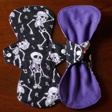 Load image into Gallery viewer, &#39;Dancing Skeletons&#39; Cloth Menstrual Pad
