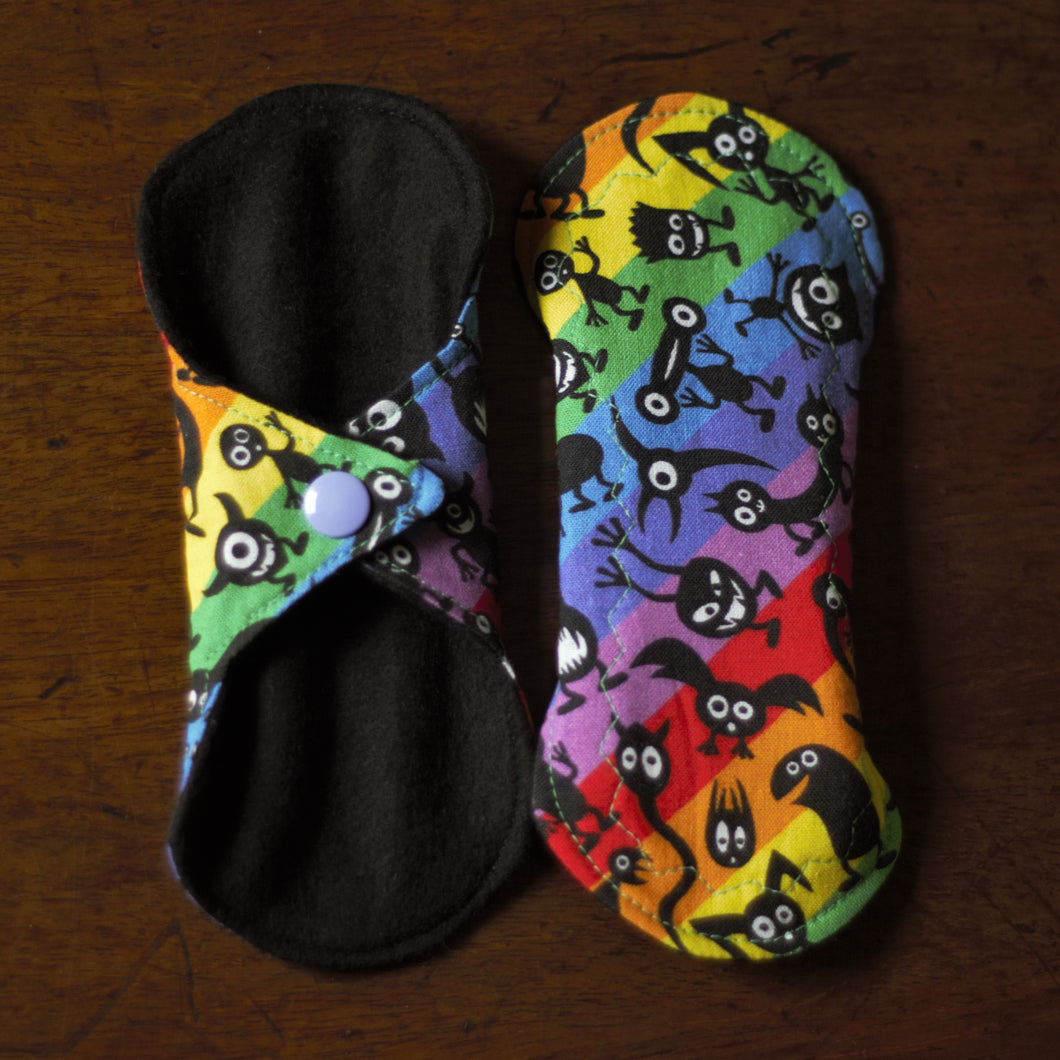 'Rainbow Monsters' Cloth Panty Liner