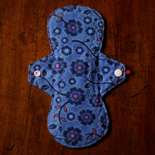 Load image into Gallery viewer, &#39;Blue Floral&#39; Cloth Menstrual Pad
