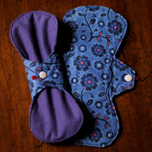 Load image into Gallery viewer, &#39;Blue Floral&#39; Cloth Menstrual Pad
