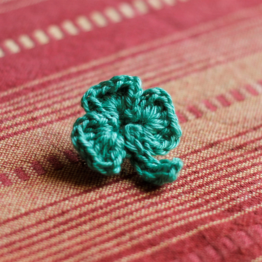 Shamrock Crochet Pin